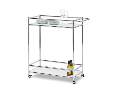 Tchibo - Kovový servírovací vozík »Cn3« se 2 úrovněmi - barva: bílá