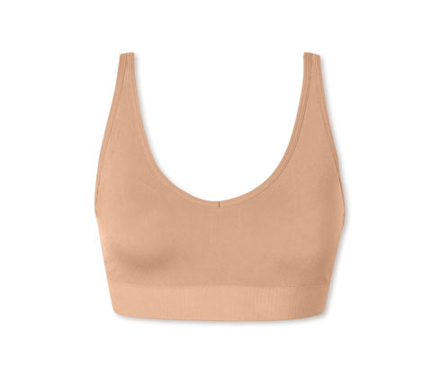 Měkká podprsenka s vycpávkami Schiesser - pro ženy - vel. S - barva: béžová