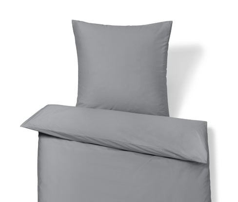 Tchibo - Povlečení z bavlněného saténu - barva: šedá