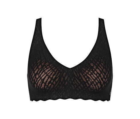 Měkká podprsenka sloggi Zero Feel Bliss Soft bra - pro ženy - vel. S 36/38 - barva: černá/žakár