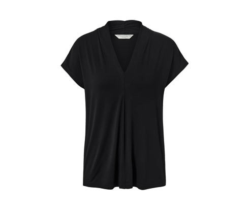 Tchibo - Halenkové tričko s výstřihem do V - pro ženy - vel. S 36/38 - barva: černá