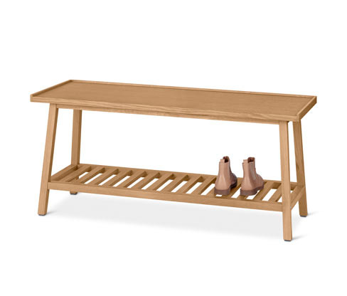 Tchibo - Lavice na sezení s odkládací plochou - barva: hnědá