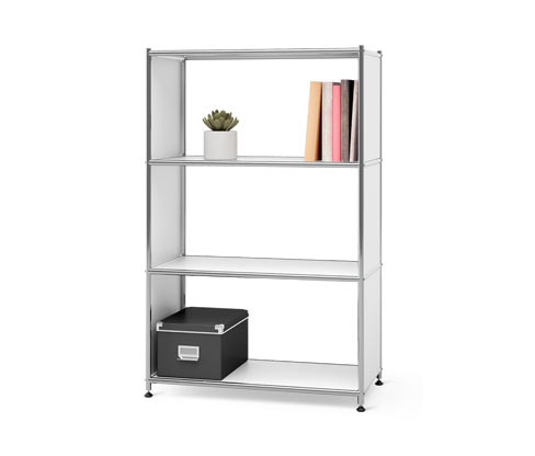 Tchibo - Kovový regál »Cn3« se 3 policemi - barva: bílá
