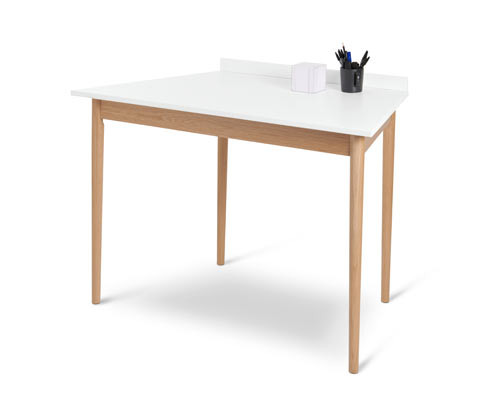 Tchibo - Lichoběžníkový psací stůl - barva: bílá