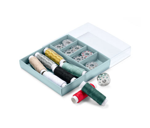 Tchibo - Sada šicích nití - barva: modrá