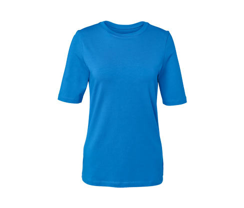 Tchibo - Triko s polodlouhým rukávem - pro ženy - vel. S 36/38 - barva: modrá