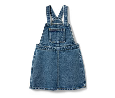 Tchibo - Dětské laclové šaty - pro dívky - vel. 86/92 - barva: modrá