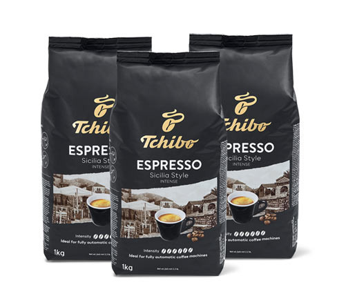 Tchibo - Espresso Sicilia Style zrnkové kávy - Intenzita: 6/6