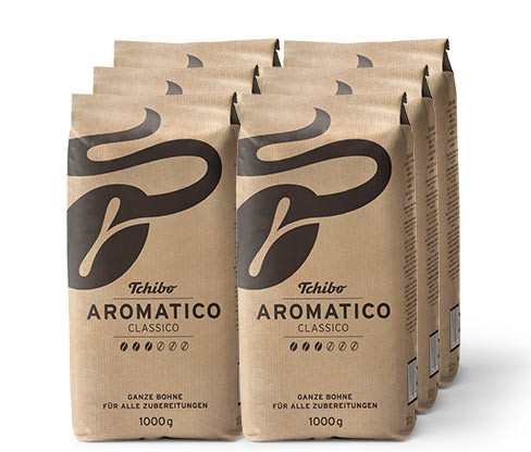 Tchibo - Aromatico Classico – 6× 1 kg zrnkové kávy - Intenzita: 3/6