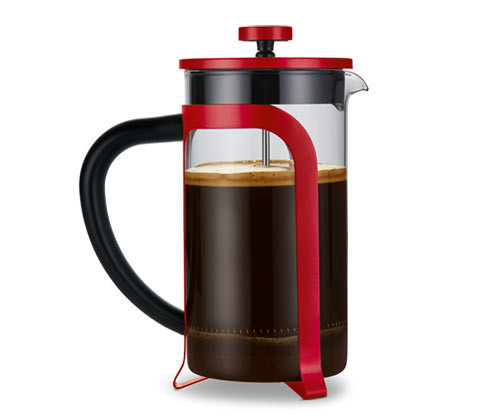 Tchibo - Konvička french press 800 ml - barva: červená