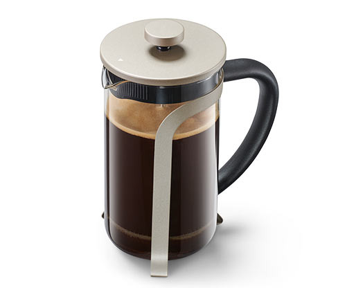 Tchibo - Konvička french press 800 ml, 6 šálků, šampaň