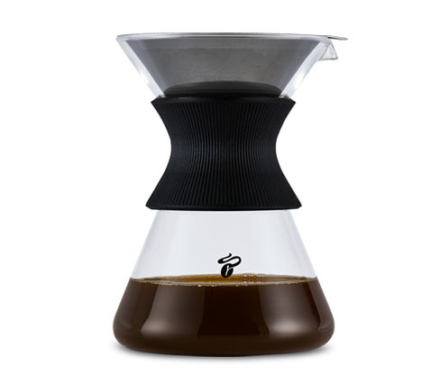 Tchibo - Skleněná karafa Beem Pour Over - barva: černá