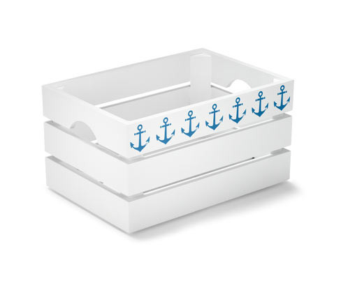 Tchibo - Dekorativní dřevěná bedýnka - barva: bílá