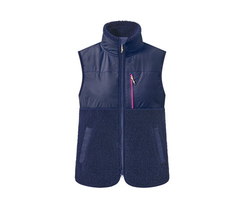 Tchibo - Plyšová vesta - pro ženy - vel. XS 32/34 - barva: modrá