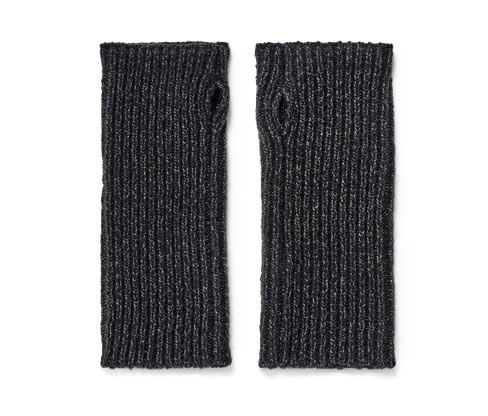 Tchibo - Pletené návleky na ruce se třpytivým efektem - barva: černá