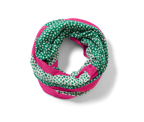 Tchibo - Kruhová šála s potiskem - barva: bílá