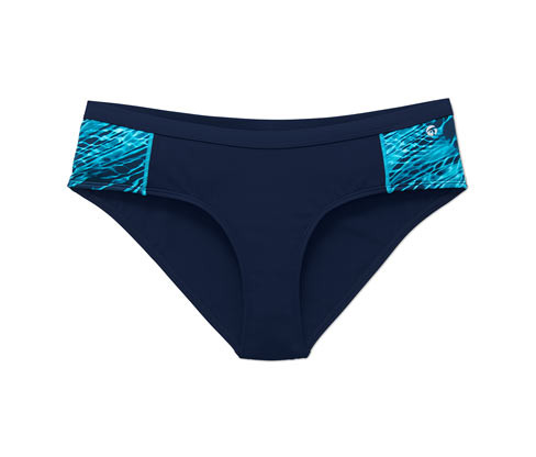 Tchibo - Sportovní kalhotky od bikin - pro ženy - vel. 36 - barva: modrá/s potiskem