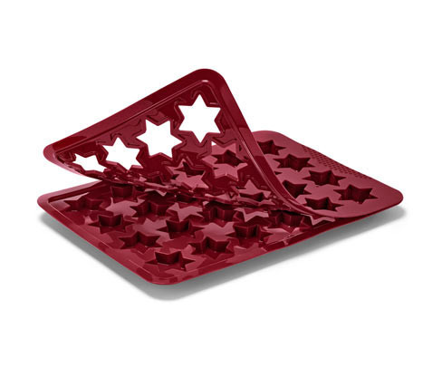 Tchibo - Pečicí podložka na skořicové hvězdičky - barva: červená