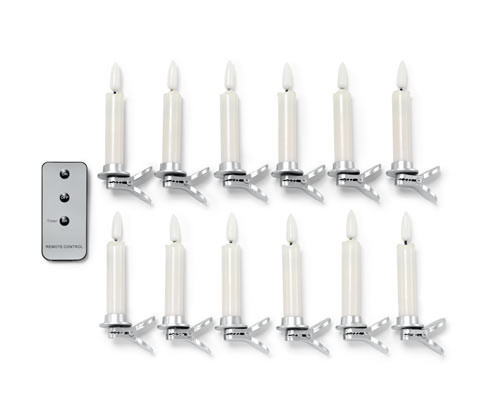 Tchibo - Svíčky na vánoční stromek s LED - barva: bílá