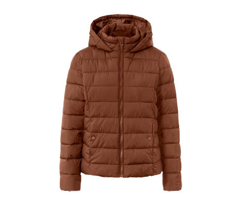 Tchibo - Prošívaná bunda s kapucí - pro ženy - vel. 36 - barva: hnědá