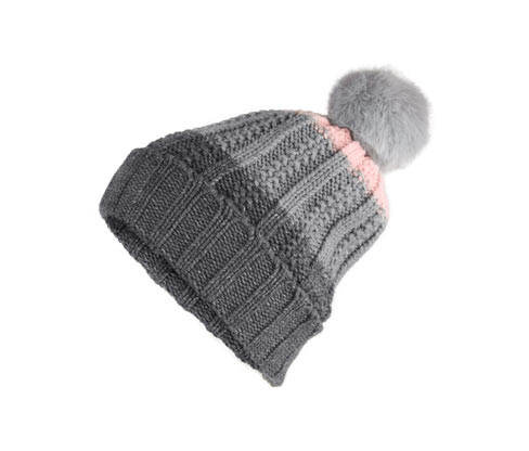 Tchibo - Pletená čepice - barva: šedá