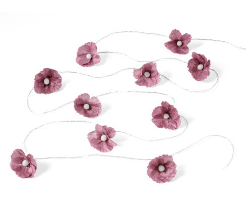 Tchibo - LED světelný řetěz - barva: růžová