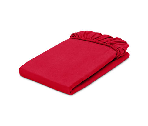 Tchibo - Žerzejové napínací prostěradlo - barva: červená