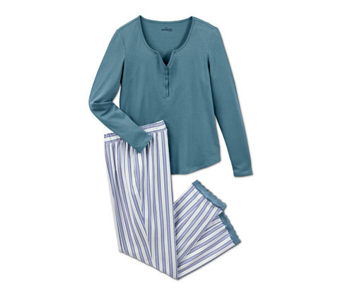 Tchibo - Pyžamo - pro ženy - vel. S 36/38 - barva: modrá/s proužky