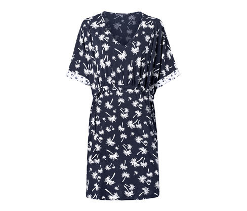 Tchibo - Žerzejové šaty - pro ženy - vel. S 36/38 - barva: modrá/s potiskem