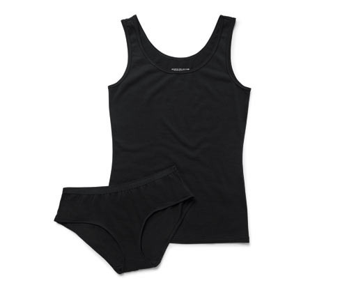 Tchibo - Set spodního prádla s vlnou merino - pro ženy - vel. XS 32/34 - barva: černá