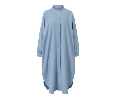 Tchibo - Flanelová noční košile - pro ženy - vel. S 36/38 - barva: modrá