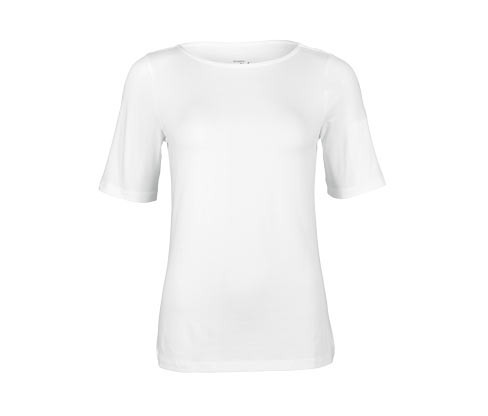Tchibo - Triko s polodlouhým rukávem - pro ženy - vel. S 36/38 - barva: bílá