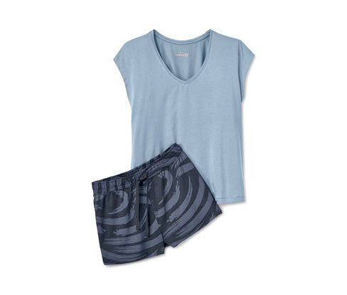 Tchibo - Krátké pyžamo - pro ženy - vel. XS 32/34 - barva: modrá