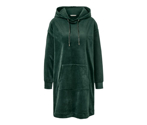 Tchibo - Pohodlné plyšové šaty - pro ženy - vel. S 36/38 - barva: zelená
