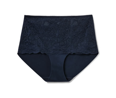 Tchibo - Kalhotky s vysokým pasem - pro ženy - vel. S 36/38 - barva: modrá