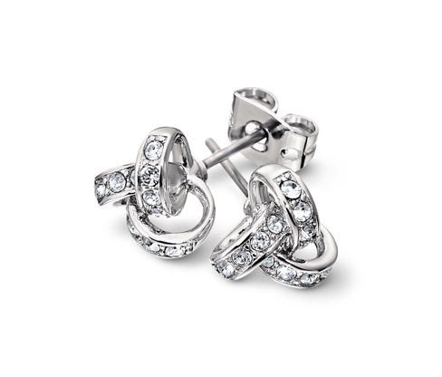 Tchibo - Náušnice zdobené kamínky Swarovski® - pro ženy - vel. ungeblistert - barva: bílá