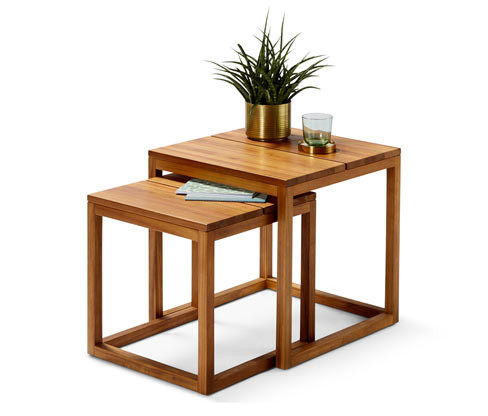 Tchibo - Odkládací stolky - barva: hnědá