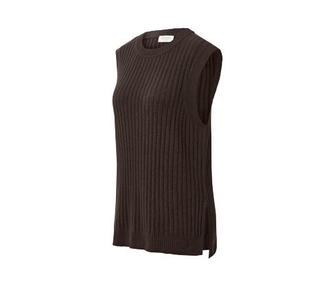 Tchibo - Pletená vesta - pro ženy - vel. S 36/38 - barva: hnědá