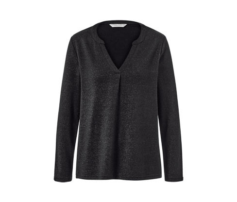 Tchibo - Halenkové triko se třpytivým efektem - pro ženy - vel. S 36/38 - barva: černá