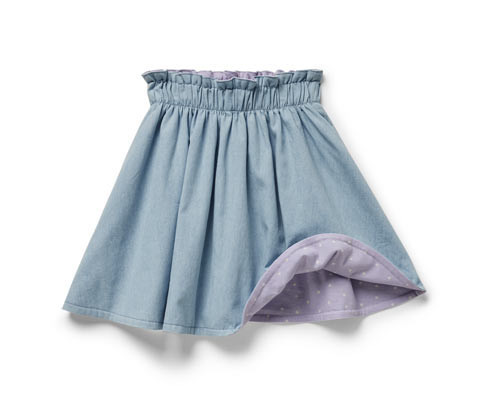 Tchibo - Dívčí oboustranná džínová sukně - pro dívky - vel. 86/92 - barva: modrá