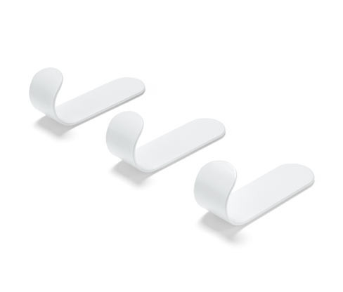 Tchibo - Samolepicí háčky - barva: bílá