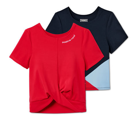 Tchibo - Dívčí funkční tričko s recyklovaným materiálem - pro dívky - vel. 122/128 - barva: modrá