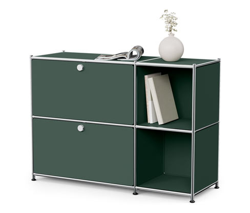 Tchibo - Kovová odkládací skříňka »Cn3« se 2 výklopnými dvířky - barva: bílá