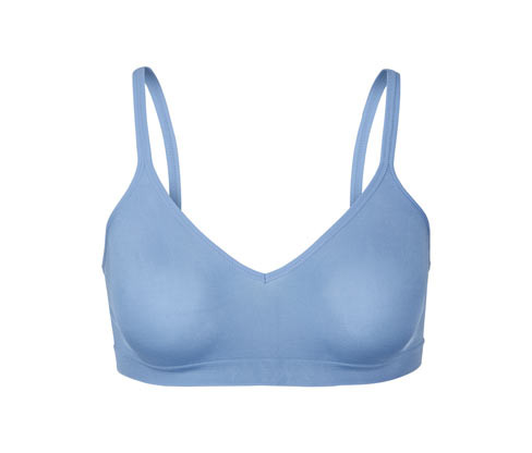 Tchibo - Bezešvá měkká podprsenka - barva: modrá