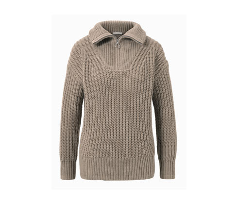 Tchibo - Svetr troyer z hrubého úpletu - pro ženy - vel. S 36/38 - barva: hnědá