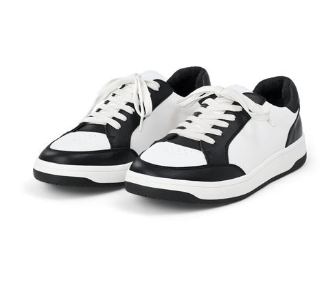 Tchibo - Kožené tenisky - pro ženy - vel. 37 - barva: černá