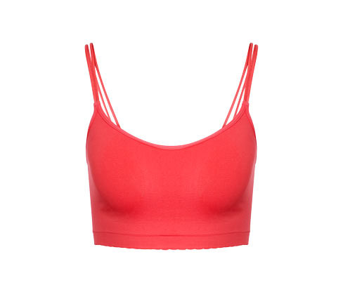 Tchibo - Bezešvá podprsenka s krajkou - pro ženy - vel. XS 32/34 - barva: červená