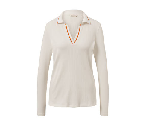 Tchibo - Žebrovaná polokošile - pro ženy - vel. XS 32/34 - barva: bílá