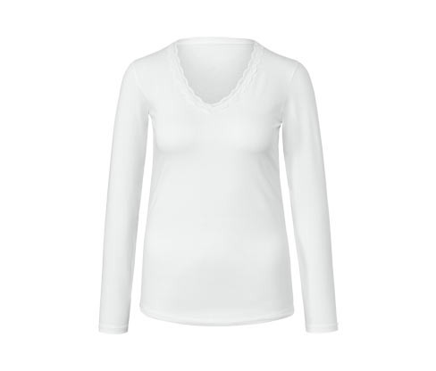 Tchibo - Tílko s dlouhým rukávem - pro ženy - vel. S 36/38 - barva: bílá