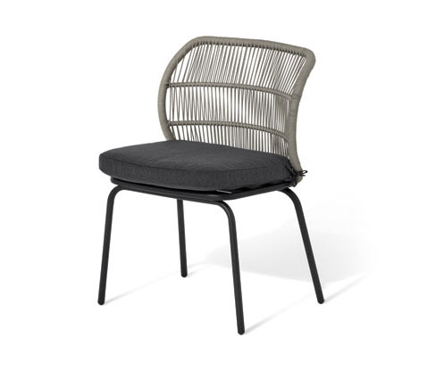 Tchibo - Židle s textilním výpletem - barva: černá